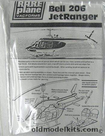 Rareplane 1/72 Bell 206 Jetranger plastic model kit